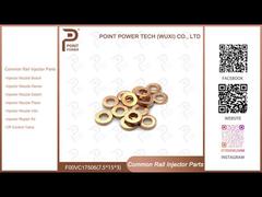 Common Rail Injector Copper Washers Shims F00VC17506 (F00V C17 506) Size 7.5*15*3