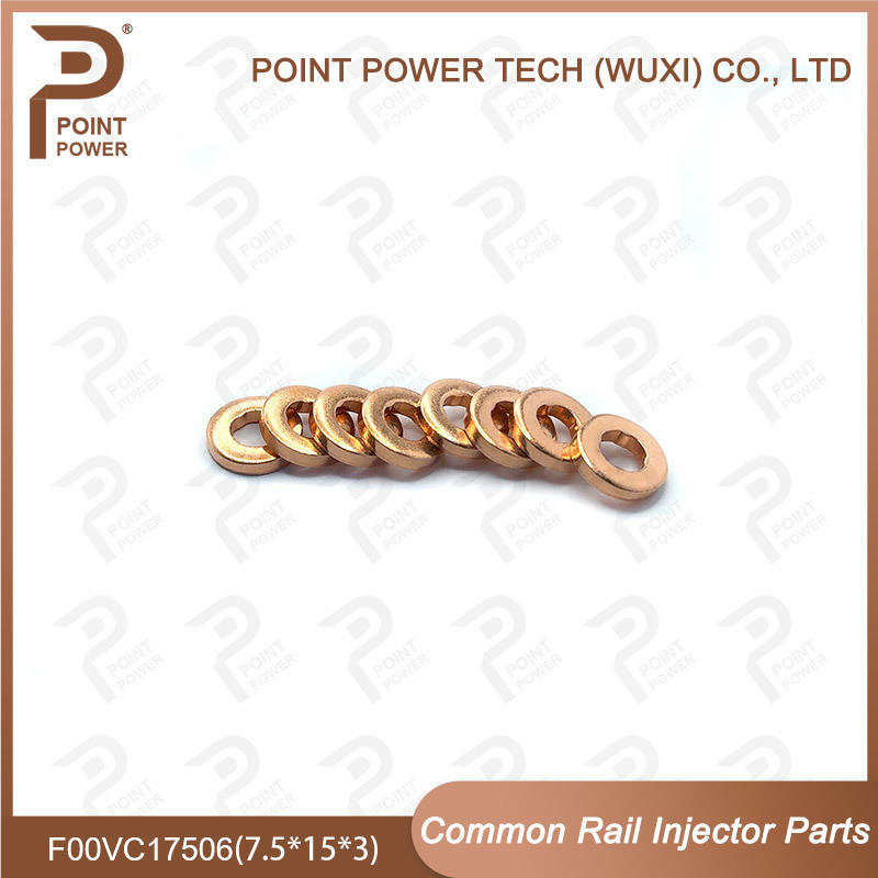 Common Rail Injector Copper Washers Shims F00VC17506 (F00V C17 506) Size 7.5*15*3