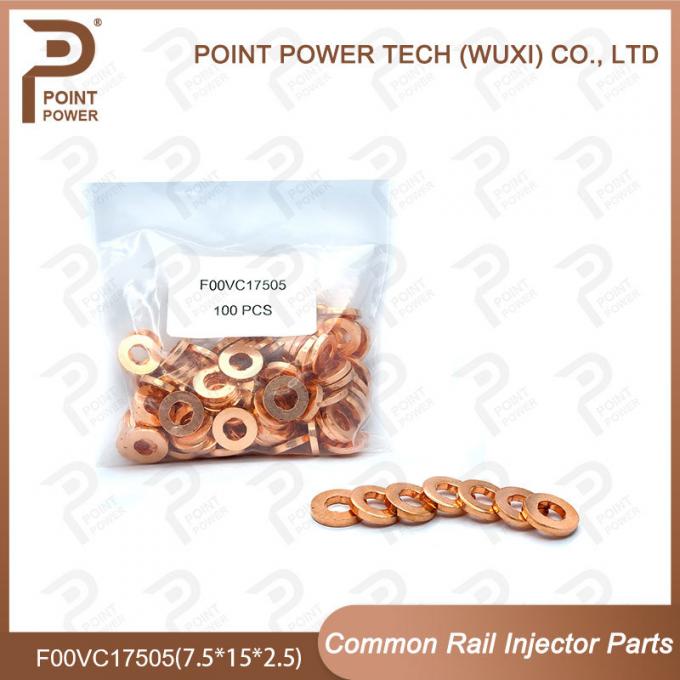 New F00VC17504 Injector Nozzle Copper Washer F00V C17 504 Size 7.5*15*2mm Diesel Sprayer Gasket For Shim 2