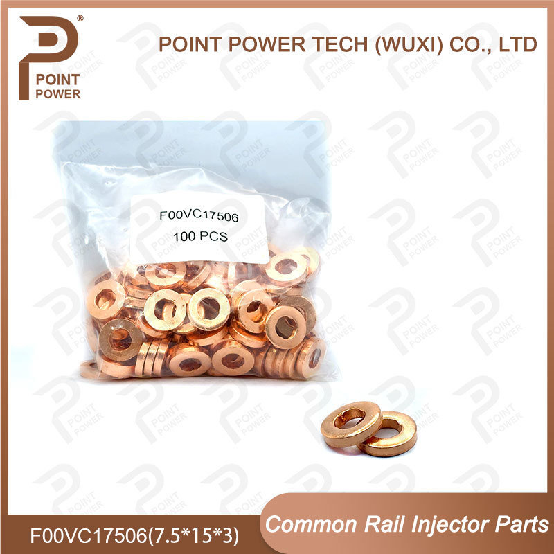 Common Rail Injector Copper Washers Shims F00VC17506 (F00V C17 506) Size 7.5*15*3 - Image 3